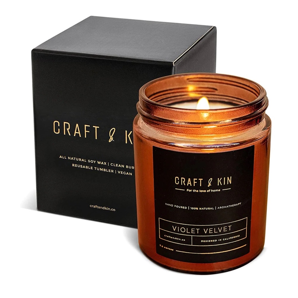 Craft & Kin Violet Velvet Candle